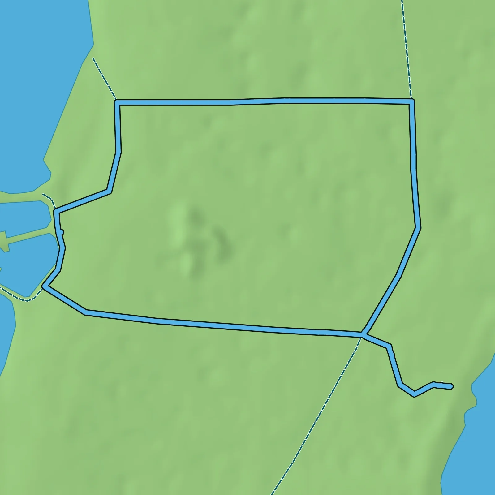 Terrain map of Elliott Key Interpretive Loop in Biscayne National Park