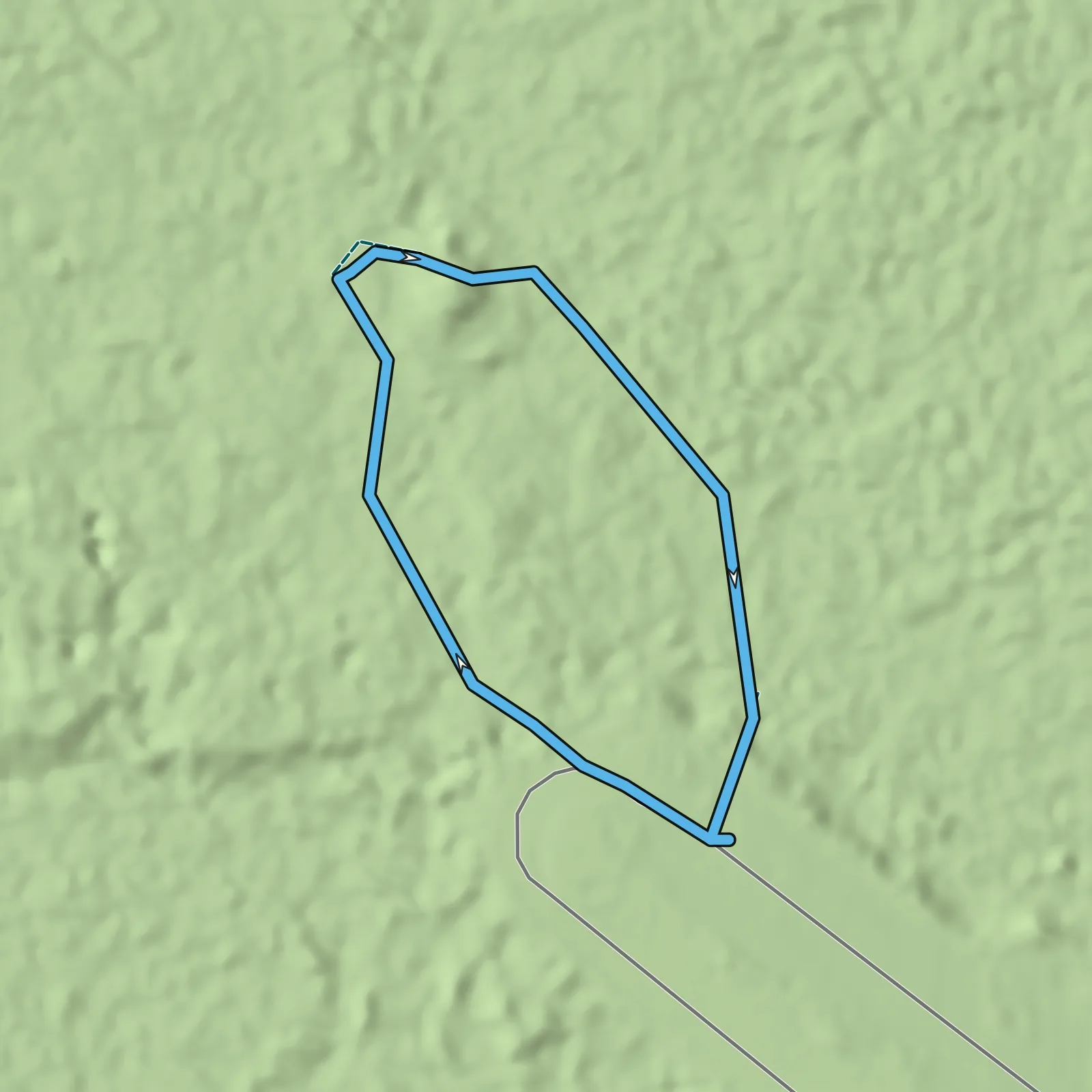 Terrain map of Pa-Hay-Okee Overlook in Everglades National Park