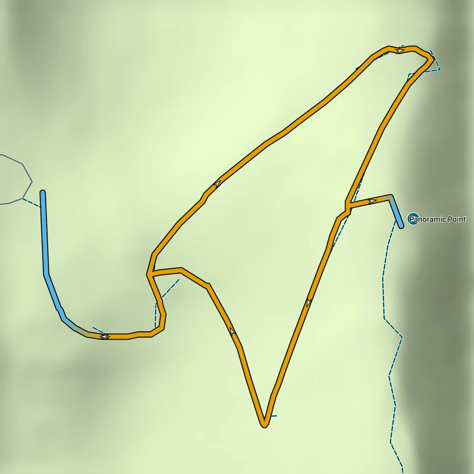 Terrain map of Panoramic Point in Kings Canyon National Park