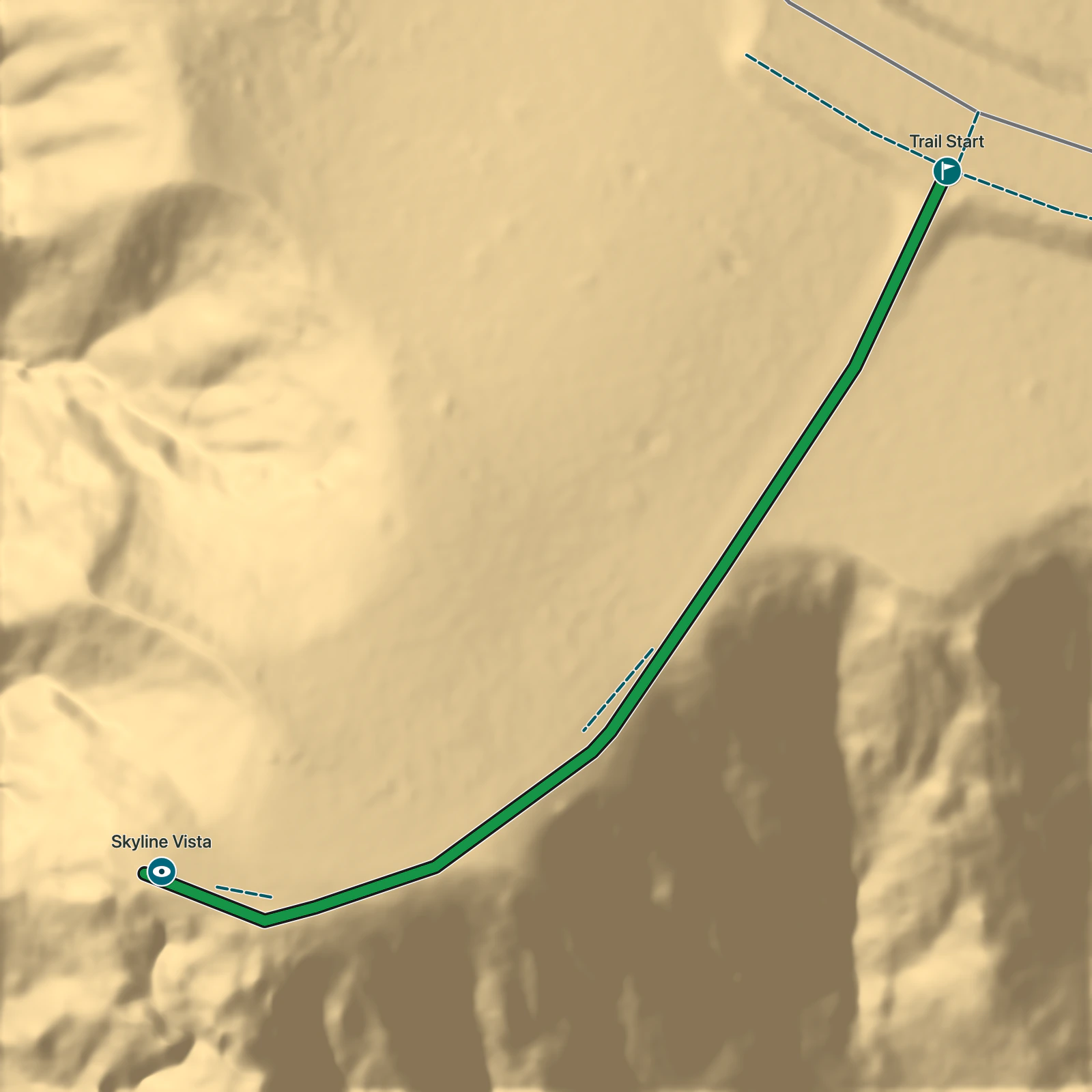 Terrain map of Skyline Vista in Theodore Roosevelt National Park