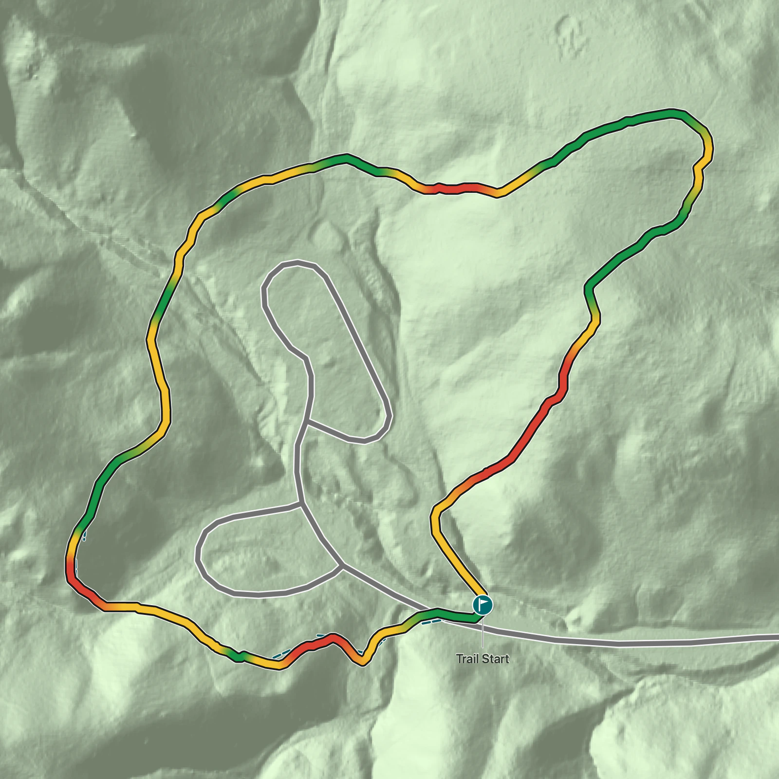 Terrain map of Elk Mountain Campground Loop in Wind Cave National Park