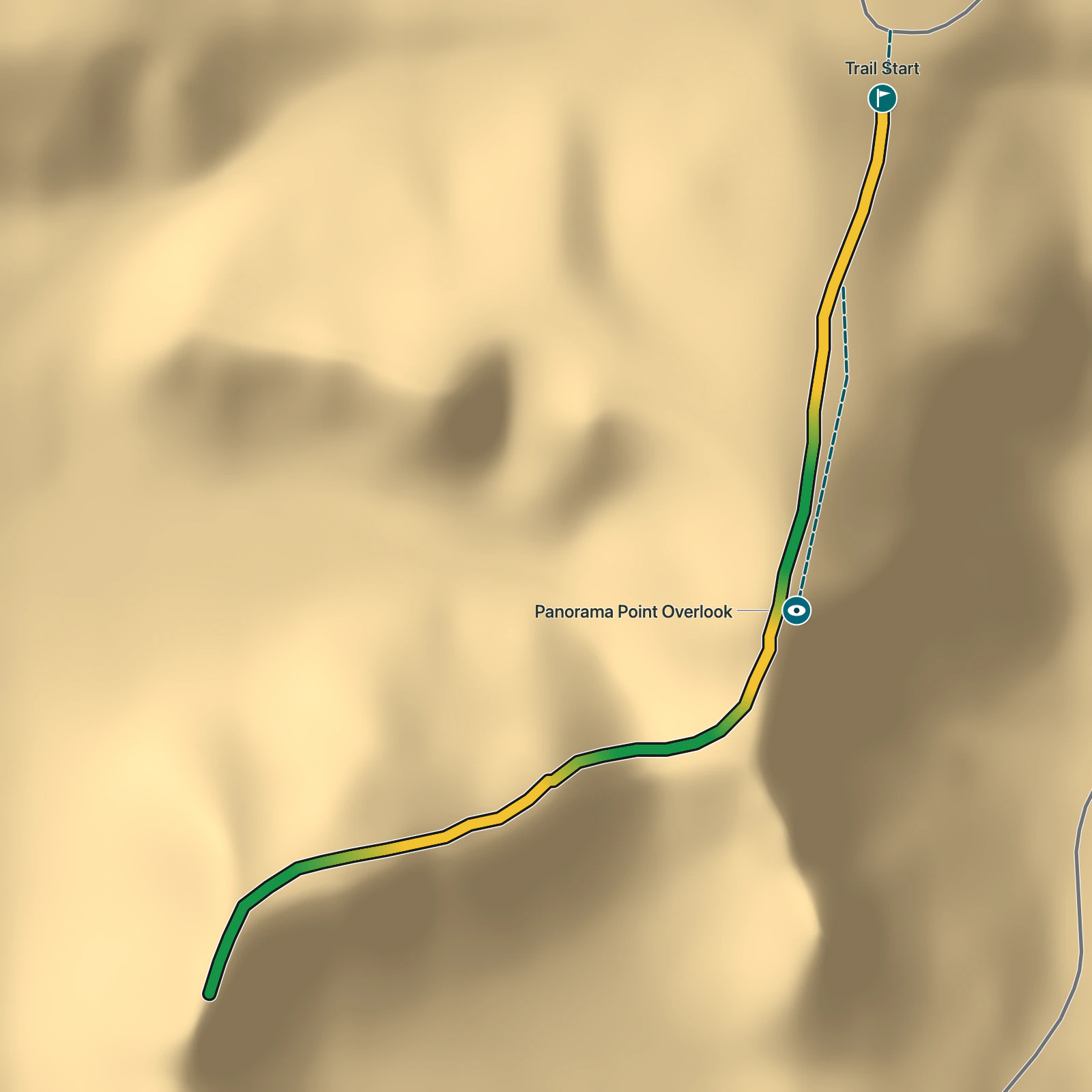 Terrain map of Panorama Point in Capitol Reef National Park