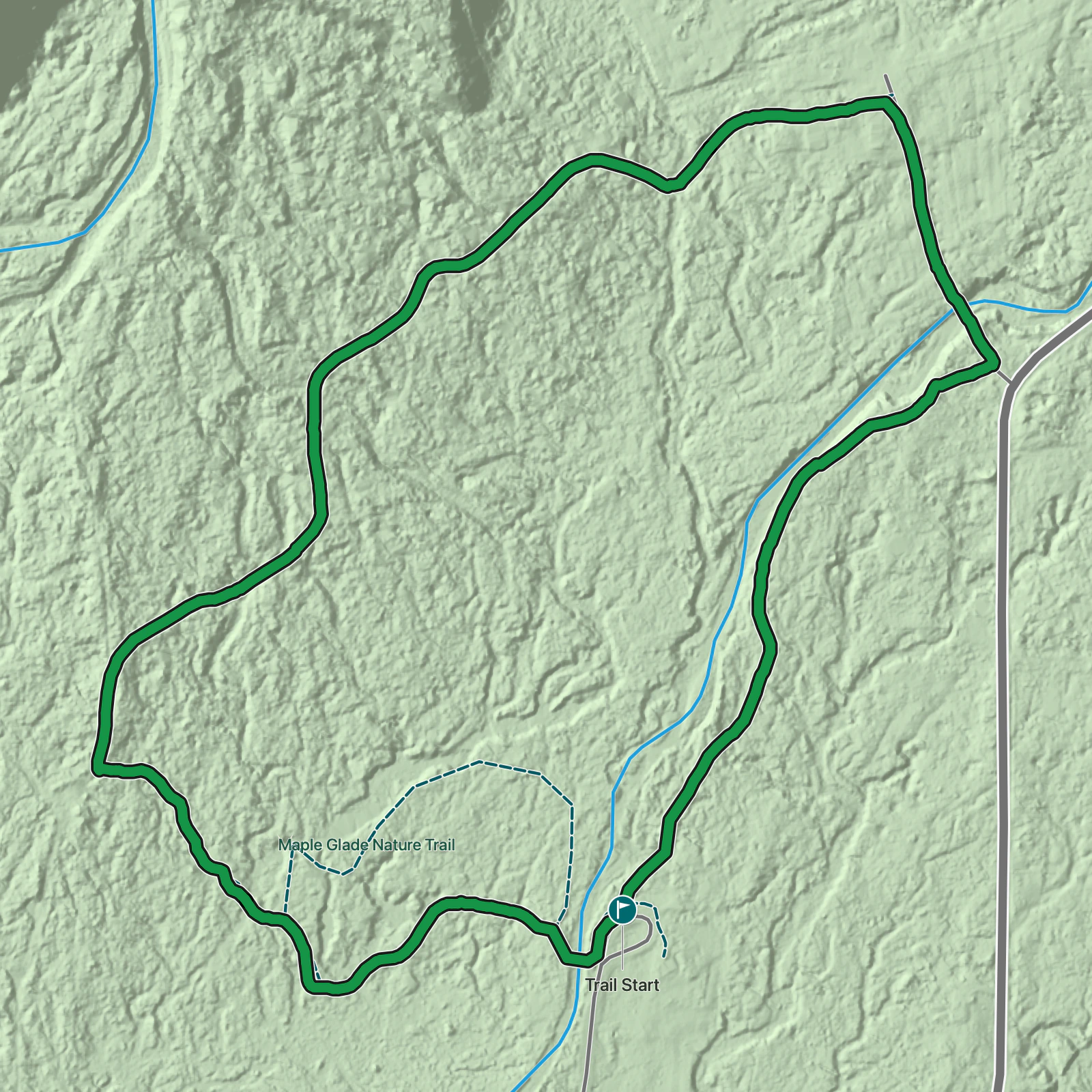 Terrain map of Kestner Homestead Trail in Olympic National Park